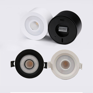 <span class=keywords><strong>Spot</strong></span> encastré <span class=keywords><strong>noir</strong></span> et blanc 12W RGBCCT RGBWW Loxone Smart Benory Lighting 24V Cri90 pour montage en surface, compatible GVS KNX Dali Tuya - Product Image 4