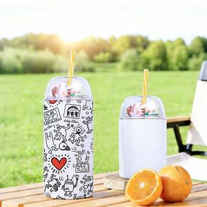 Snow Globe Tumbler 12oz 24oz Dome Lid Blank Sublimation DIY Craft with Straw for <b>Kids</b> Projects - Product Image 3