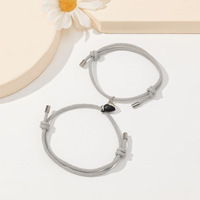 Bracelets magnétiques pour couple, faits main, à longue portée, bijoux de charme tendance en corde