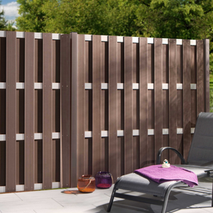 Paneles de valla exterior, compuesto de plástico y madera, buena apariencia, 1,8x1,8 m - Product Image 4