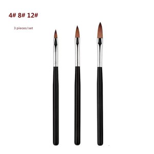 Lot de 3 stylos de sculpture 3D pour nail art, pinceaux à poils en nylon pour motifs floraux et cristaux - Product Image 3