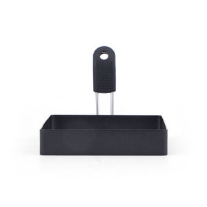 Edelstahl Lebensmittel qualität Quadratische Form Antihaft-Ei-Kochring Eierform mit Silikon griff zum Frühstück - Product Image 6