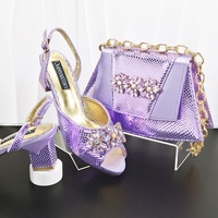 Nouvel ensemble chaussures et sac tendance 2026 : Sandales à talons élégantes et sac en PU, chaussures et sac artisanaux