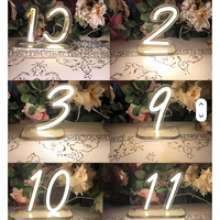 Letreros Personalizados con Números de Mesa, para Hogar, Oficina, Bodas, Centros Comerciales, Empresas, Eventos, Luz de Neón, Control Remoto, Multicolor, Decoración Alexa