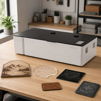 Graveur et découpeur laser CO2 60W pour acrylique transparent, bois, cuir, MDF, enseignes, présentoirs, artisanat et production de produits personnalisés pour les magasins