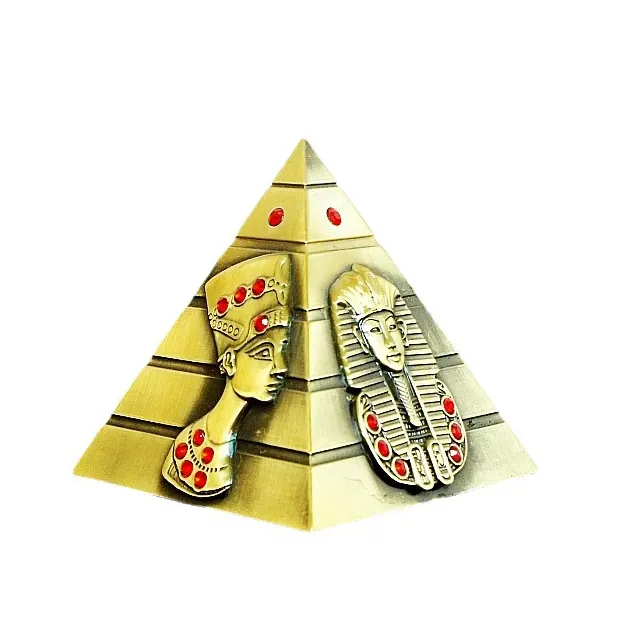 Благородный металлический большой строительный пирамидальный трофей, награда, рекламный бизнес-подарок, украшение для путешествий, сувенирный орнамент, ремесло
