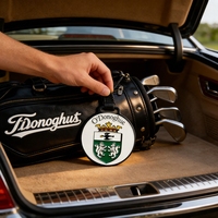 Étiquettes de sac de golf en métal personnalisées avec nom, style vintage, vente chaude