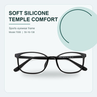 Montures de lunettes de sport en silicone incassable, lunettes anti-lumière bleue, montures optiques en gros.