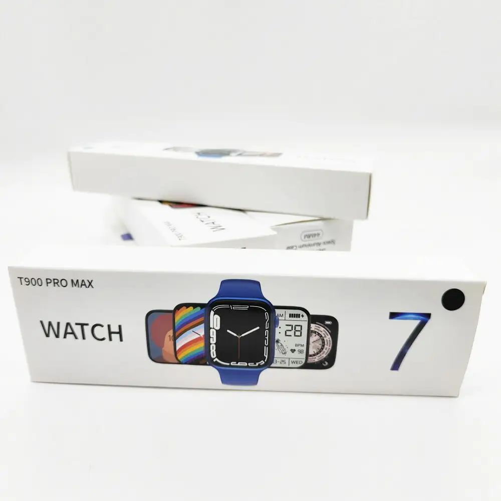 Customization New Arrivals 2022 Fashion Silicone Watch Bands Series 7 T900 PRO MAX Smart Watch 1.75 Inch Reloj Smart Watch