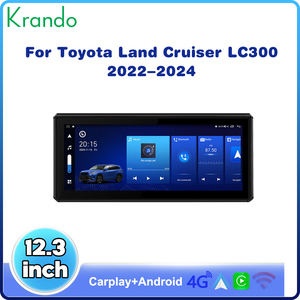 Krando pour Toyota Land Cruiser LC300 2022 - 2024, autoradio Android 13.0 de 12,3 pouces, navigation GPS, CarPlay sans fil, DSP, <span class=keywords><strong>YouTube</strong></span> - Product Image 2