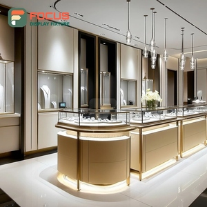 Modern Jewelry Showroom Jewelry Display Case Laminated Finish Commercial Store Showcase Cabinet - Product Image 3