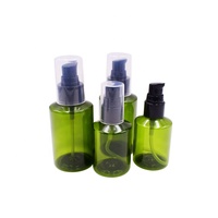 Vente en gros Bouteilles en plastique PET de recyclage vides 50ml 100ml Bouteille en plastique avec pompe à lotion pour emballage cosmétique