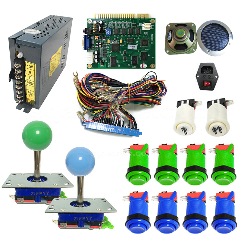 Arcade Speaker Kit - 60 in 1 Jamma Board with Power Supply