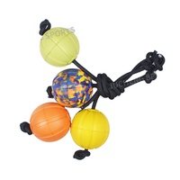 Hot New 9cm Alpinisme Lac Corde Chien Jouet Coloré À Mâcher Balle D'exercice sur Corde Écologique Chien Jouet