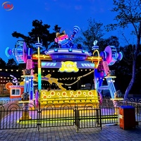 Manège à Pendule Populaire pour Enfants, Balançoire pour Enfants, Manège d'Attraction avec Projecteur LED pour Parc d'Enfants et Parc de Divertissement Familial