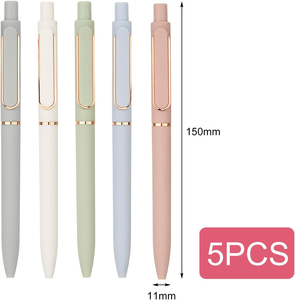 Kustom Logo klik Gel pena Pak Macaron skema warna tekan jenis pena ditarik untuk grosir perlengkapan kantor sekolah - Product Image 2