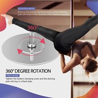 Barre de danse professionnelle améliorée, portable, 45 mm, pour exercices de fitness, rotation et position statique, pour l'exercice, les fêtes, la salle de sport à domicile