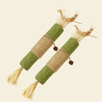 Natuurlijke Silvervine Molar Stick met Gall Fruit en Raffia Gras voor het reinigen van tanden, verveling verlichten, interactief kattenkruid speeltje