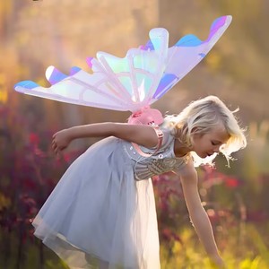 Alas de Mariposa Luminosas LED, Disfraz de Alas de Ángel de Mariposa para Niñas, Conjunto de Alas de Mariposa Eléctricas para Niños - Product Image 5