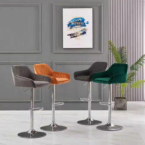 Tabourets de bar modernes de luxe de haute qualité, tabourets de comptoir de style nordique en cuir PU, meubles pour restaurant et café - Product Image 2