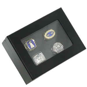 Colección de Anillos de Campeonato de los New York Giants <span class=keywords><strong>1986</strong></span> 1990 2007 2011, Recuerdo para Fanáticos, Estuche de Madera Negra Pura - Product Image 4