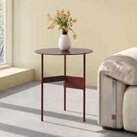 Table d'appoint nordique de luxe, table ronde moderne et minimaliste, table d'angle de canapé de salon, colorée