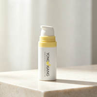 Flacons pompe sans air en plastique PP de 5 ml, 10 ml, 15 ml, contenants vides pour crème pour le visage, lotion, shampoing, crème pour les yeux, pour l'emballage avec logo