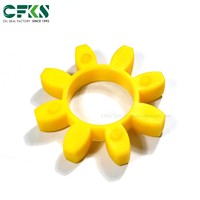Joint d'étanchéité CFKS personnalisé en polyuréthane jaune, insert d'accouplement araignée, coussin d'accouplement à mâchoires industriel pour pompe hydraulique et moteur