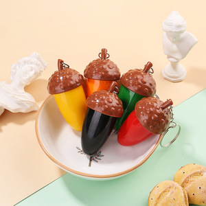 Stylo à bille rétractable créatif couleur bonbon en forme de pomme de pin 0.5mm pendentif porte-clés bleu Signature stylo - Product Image 3