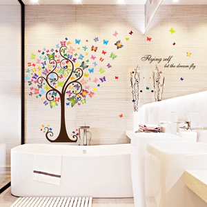 Adesivo Murale Autoadesivo Decorativo per Casa con Albero Genealogico e <span class=keywords><strong>Farfalle</strong></span> Colorate - Product Image 5