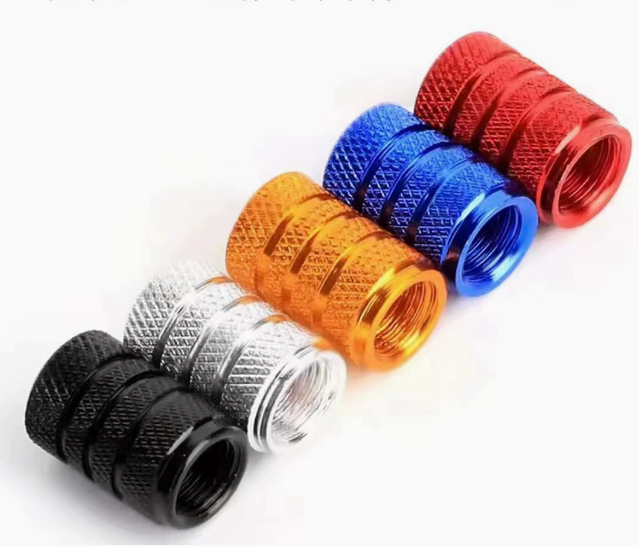 Aluminum Alloy Bike Tire Valve Caps Tyre Valve Stem Cover Air Dust Cap for Cars Motor Bicycle Wheel