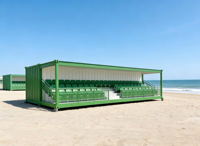 Tribune modulaire portable avec base en conteneur d'acier pour les compétitions et événements sportifs