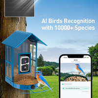 JH-Mech Mangeoire à oiseaux personnalisée de haute qualité pour patio Mangeoire à oiseaux portable étanche à base ronde en acier au carbone Cage suspendue