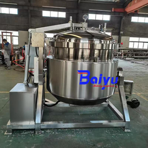 Baiyu ketel baja tahan karat otomatis, panci uap jaket 100 200 500 Liter tekanan industri - Product Image 5