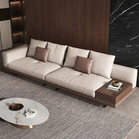 Canapé modulaire en tissu en forme de L de style italien moderne sur mesure, 4 places, ensemble de canapés sectionnels de luxe pour hôtel, appartement, chambre à coucher, salon