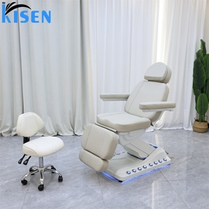 Kisen Top Beauty Chair Luxury Salon Clinic Hospital Beautyshop <b>Bed</b> Tattoo Chair Massage Table with Electric 3 Motors <b>Led</b> Light - Product Image 4
