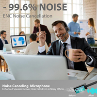 Casque d'écoute de centre d'appels sans fil monaural Casque de microphone muet antibruit pour chauffeur de bureau avec ENC