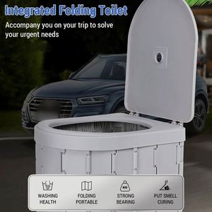 Toilette portable pliable pour le camping, à fixer sur la voiture, écologique, utilisation en extérieur, anti-odeurs, antidérapante, toutes saisons - Product Image 5