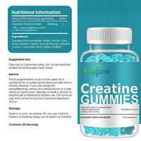 Gummies de créatine monohydrate personnalisées OEM 3000mg pour la force musculaire, l'augmentation de l'énergie et le soutien des performances athlétiques, végétaliennes, saveur myrtille