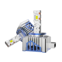 Ampoules de phares LED BBROY D1S 55W, kit de conversion HID vers LED, Plug & Play, 6500K, 7500LM, blanc, sans erreur Canbus, lampes de voiture