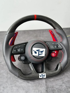 Volante de Fibra de Carbono Personalizado Compatible con Audi A1 A3 A4 A5 A6 A7 RS R8 <span class=keywords><strong>RS3</strong></span> C7 Q5 Q7 S3 8V B8 B9 S4 Q3 Q8 TT - Product Image 2