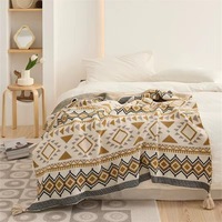 Nouvelle couverture en tricot de style nordique, couleur unie, couverture décorative confortable pour canapé, lit et voyage, vente en gros disponible