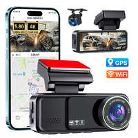 Caméra embarquée intelligente 4K+2K haute résolution avec ADAS, BSD, LCA, moniteur de stationnement, WiFi, GPS, capteur G, double objectif, boîte noire de voiture, garantie 1 an