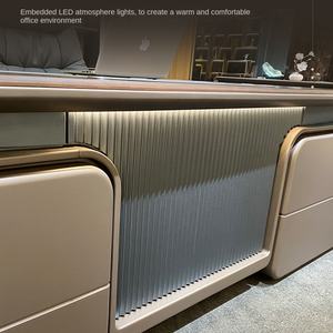 เก้าอี้และซีอีโอทาสีโต๊ะประธานสำนักงานไม้รูปตัว L หรูหราทันสมัยระดับไฮเอนด์ - Product Image 6