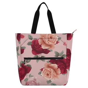 Bolso de mano con diseño de dibujos animados hawaianos, de gran capacidad, portátil y duradero, adecuado para la escuela, viajes y actividades al aire libre - Product Image 1
