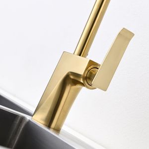 Modern Kitchen Faucet Single Handle 360 Degree Rotate Deck Mounted Ceramic Valve Core 2.0-2.9gal/m - Product Image 3