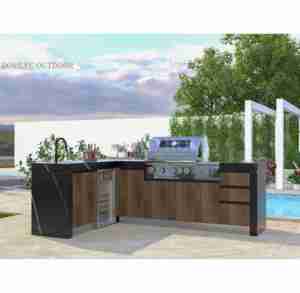 2026 Dorene grande cucina modulare armadi dispensa con porte in vetro pannelli e tirare fuori lo stoccaggio per la cucina Showroom - Product Image 1