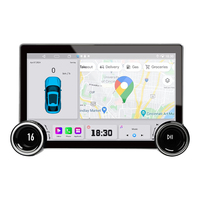 Autoradio Android avec écran IPS, navigation GPS, 4G, Android Auto pour console d'appuie-tête portable avec lecteur CD