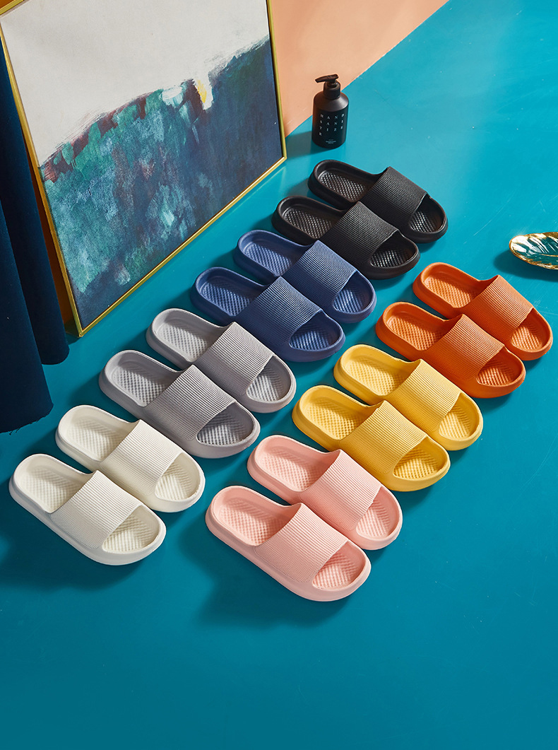 Bathroom Men Indoor Soft Slippers Non-Slip Home Shoes Cloud Slides Slippers Women