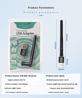 Tarjeta de Red Inalámbrica USB de 300Mbps con Antena Externa, Transmisor y Receptor de 5DB Wi-Fi para Laptop, Adaptador Inalámbrico en Stock